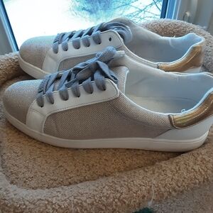 Sam Edelman Metallic Gold and Gray Sneakers